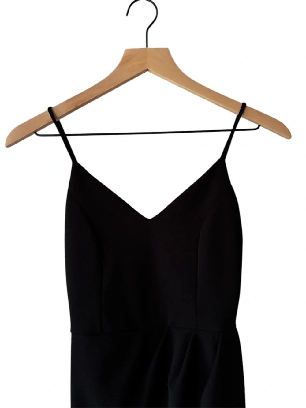 Lulu's Black Midi Spaghetti Strap Dress - Picture 4 of 5